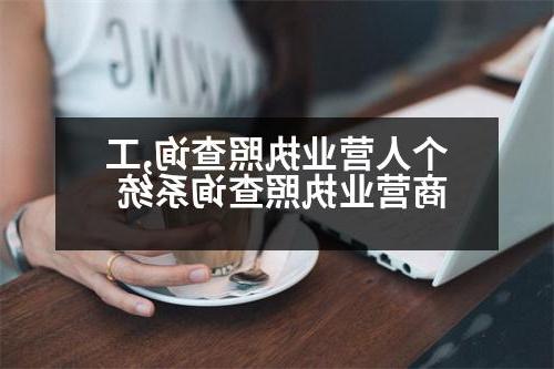 个人营业执照查询,工商营业执照查询系统